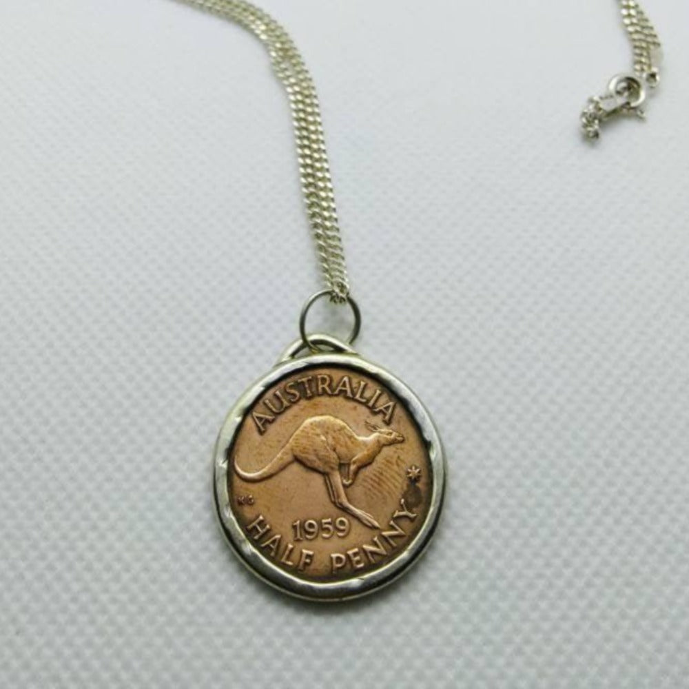 Necklace with a coin holder with a Singapore 1967 dollar coin, Luxury,  Accessories on Carousell